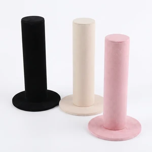 Velvet Scrunchie Display Stand Vertical Hair Ties & Bands Scarf Storage Holder Cylinder Retail Shop Vanity