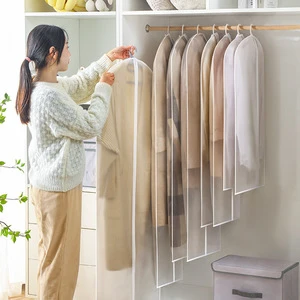 Household Transparent Waterproof PE Material Washable Clothes Dust Cover Bag for Coats Suits & Jackets