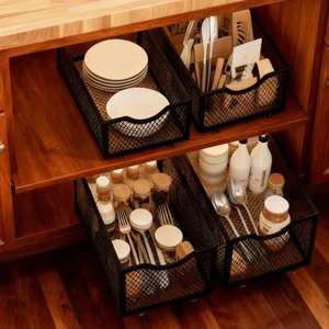 Cabinet Organizer Basket for Pantry Use Carbon Steel Material, Factory Price Custom Service