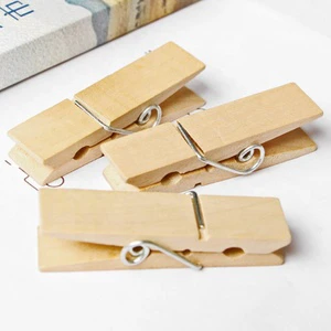 7.2X1.8cm Big Wood Cloth Peg Craft Natural Wooden Photo Clips Clothespin for Home Office Decoration
