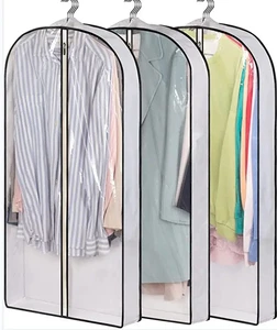 Wardrobe Clothes Dust-proof Bag Dust-Proof Hanging Garment Bags Non-Woven Overcoat Cover Clothes Storage Bag