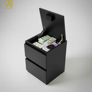 Modern Secure And Stylish Secret Storage Gun Safe Shelf ValuableS Hidden Space Bedside Table With NFC Card Lock Storage Rack