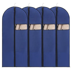 Oxford Cloth Protectors with Hanging Dust Cover Garment Bag with Hook for Closet Dress and Clothes