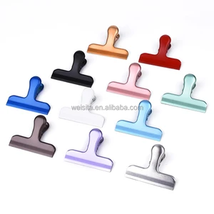 Food Bag Dampproof Durable Metal Sealing Clips Custom Color Prodigy Long Design Folding Eco Stainless Steel Chip Clip