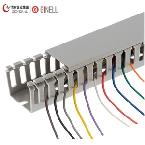 Manufacturer PVC Wiring Duct Cable Trunking 1.7m 2.0m Length Flame Retardant Plastic Accessories Solid Cable Organizer