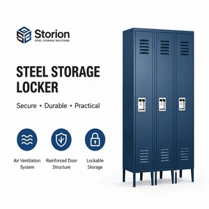 Heavy Duty Ventilated Single Tier Steel Locker Cabinet Electronic/Key Waterproof 80kg Capacity For Employee Gym School Storage