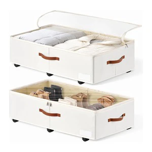 Big Capacity Underbed Storage Box with Wheels Multifunction Clothes Storage for Bedroom