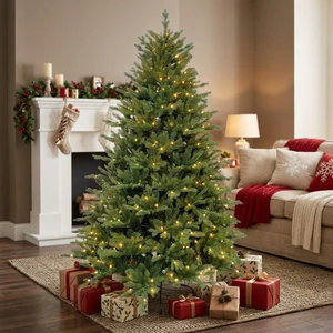 China Factory Manufacture Wholesale Indoor Home Decor LED PE Christmas Tree Full PE Prelit Christmas Tree