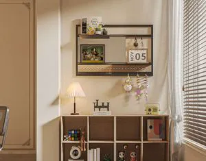 Wholesale Easy-Install Wall Storage Floating Shelf Home Decoration Multi-Function Wall-mounted Storage Rack for Livingroom