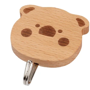 Natural Beech Wood Piglet Hook Multi-functional Key Storage Device Cute Home Wall Decoration Creative Coat Hook