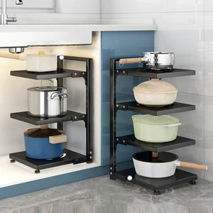 Pots and Pans Organizers for Cabinet Adjustable Pot Organizer Rack Under Cabinet Kitchen Cabinet Organizer