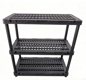 Plastic Storage Shelving Unit Heavy Duty 150lbs Per Shelf Capacity Indoor/Outdoor Storage Organization in Home Garage
