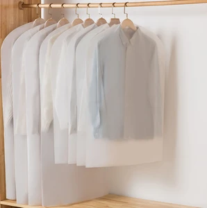 Matte Hanging Garment Bag for Wardrobe Clothes Protection Dust Cover for Dry Cleaner or Laundrette for Bathroom Use