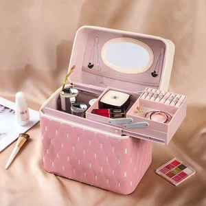 Fashion Portable Simple Large-capacity Cosmetic Storage Box Makeup Box