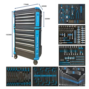 Tool Trolley With273pcsTool Rolling Tool Cabinet Garage Storage Tool Organizer for Car Repair Heavy Duty Mobile Toolbox