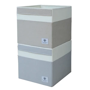 Thickened Assorted Colors Fabric Foldable Storage Folding Box Bin Cubes Basket Collapsible Toy Under Bed Storage Box