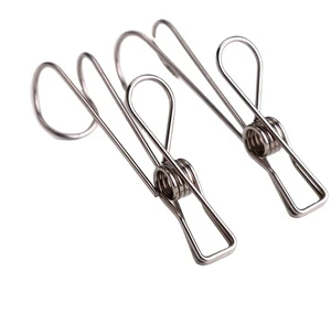 China Supplier Stainless Steel Metal Clothespin Peg and Hook Peg and Large Strong Wind Clip Sun Clothing Peg Hook Clip