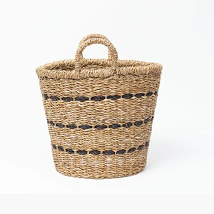 Good Choice Braided Seagrass Eco-Friendly Multifunction Storage Basket for Microwave Oven OEM Customizable HNH Craft Handmade