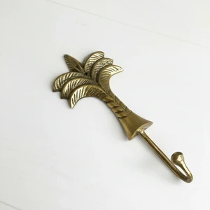 Unique Design Brass Hook Hanger Palm Tree Wall Mounted Storage Rack Bedroom Clothes Hook