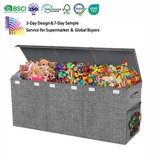 Large Capacity Compartment Kids Toy Storage Box Modern Household Organizer Foldable And Reusable For Wardrobe Storage