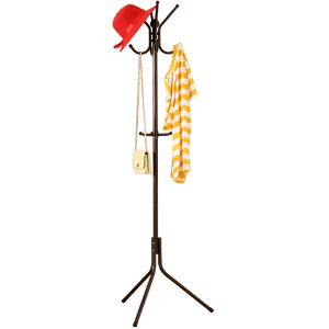 Free Standing Metal Coat Rack with Multi-Hooks Foldable Steel Stand for Home Coat Storage Living Room Furniture