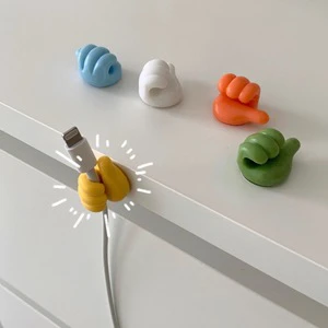 Factory Wholesale Cute Thumb Hooks Wire Organizer Wall Hooks Hanger Strong Wall Storage Holder for Kitchen Bathroom