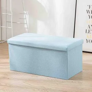 Modern Foldable Cotton Linen Custom Multifunctional Large Capacity Living Room Entry Bedroom Storage Box Sofa Stool Ottoman
