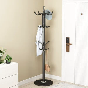 Iron Art Metal Coat Rack Simple Floor-standing Bedroom Clothes Rack for Home Living Room Standing Clothing Storage Rack