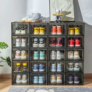 Wholesale New PET+PP Detachable and Easy to Install Large Stackable Basketball Shoes Boxes