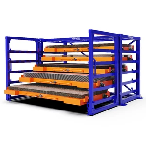 10 Ton Capacity Heavy Duty Sheet Metal Drawer Rack | Roll-Out Storage Shelving For Laser Cutting Shop| Steel Plate Organizer
