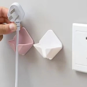 Creative Power Supply Data Cable Organisation Non-marking Non-punching Sticky Hook Kitchen Storage Fixed Adhesive Wall Hook