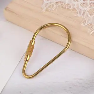 Modern Brass Eco-Friendly Durable Customizable Bag Clip Spring Lock Key Ring