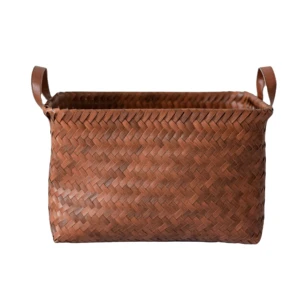 Wholesale Large Capacity Advanced Imitated Rattan Woven Hand-woven Storage Basket Retro Picnic Basket