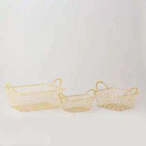 Square Iron Basket with Brass Plating 2 KG