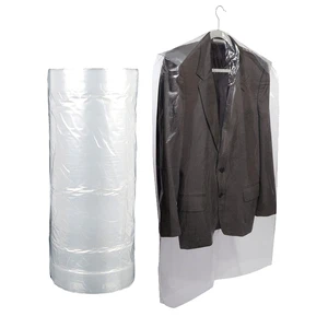 Custom Dust Cover Bag for Clothes Dry Cleaning Plastic Garment Laundry Clothing Bags on a Roll