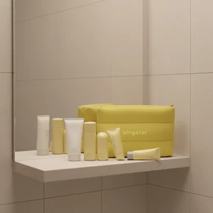 Quilted Puffy Zipper Closure Large Cosmetic Makeup Organizer Bag Neoprene Bubble Pouch Beauty Skincare Storage Scuba Toilet Bag