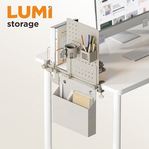 STR01-01 Office Desktop Storage Organizer System Table Desk Organization Solution With Pegboard