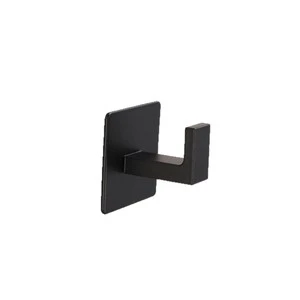 Wholesale New-In-Stock Single Wall-Mounted Black Coat Hook Creative Metal Design with Plant Pattern for Bathroom Toilet Entrance