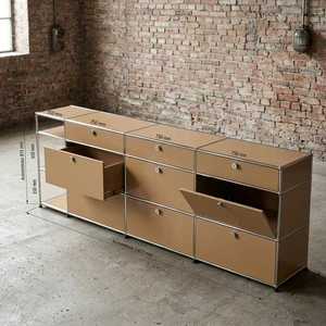 Modular Stainless Steel Custom Storage Cabinet For The Living Room