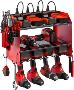 3 Layers Power Tool Organizer and Storage Tool Rack Utility Racks Power Tool Organizer Heavy Duty Organizer for Wall Storage