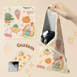 Custom Fashionable Magic Non-Adhesive Tape Organizer Scratch-resistant Lens Camera Protection Magic Cloth Makeup Bag