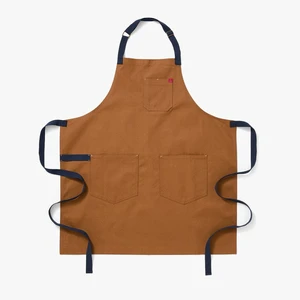 Salon Cafe Kitchen Use Heavy Duty Reusable Adjustable Waterproof Oil-Resistant Eco-Friendly Canvas Sleeveless Bib Apron