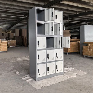 15 Doors Steel Storage Locker Multipurpose Metal Cabinet for Gym School Staff Shoes Clothes Lockable Locker