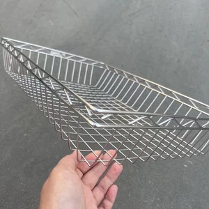 Stainless Steel Wire Storage Basket for Household and Industrial Use - Durable and Space-Saving Design