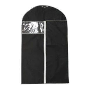 Dustproof Clothing Cover With PVC Window Non Woven Dress Protector Coat Dust Cover Garment Suit Dust Hanging Closet Storage Bag