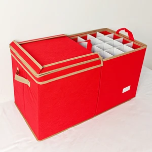 Christmas Storage All-in-One Collapsible Storage Solution with Sections for Ornaments, Lights & Small Decor