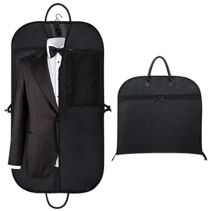 Luxury EVA/PE Duffle Suit Cover Custom Logo Foldable Zipper Clothing Dress Hanging Garment Storage Bags Tote Style for Travel