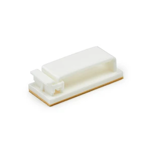 Essentra Nylon Natural Flat Wire Clip Double Adhesive Back Wire Organizer FCW Cable Clamp On Adhesive Base