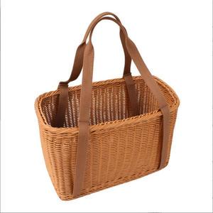 Hand-Woven Portable Baskets Water Hyacinth Storage Basket Wicker Picnic Baskets