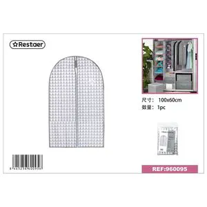 Restaer Printed Suit Cover 100x60cm Dustproof Hanging Clothing Protector Wardrobe Storage